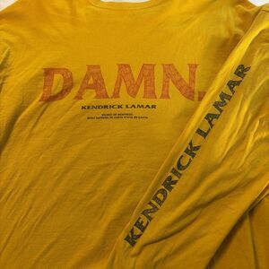 Kendrick Lamar Damn Yellow Long Sleeve Graphic T Shirt TDE 2017 Tour Mens Large